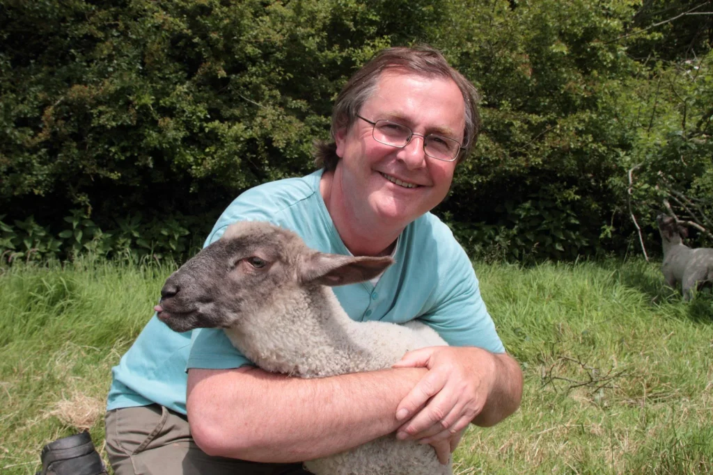Chris and Dotty our first rescue sheep